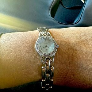 FOSSIL F2 es 9009 119906 WOMENS WATER RESISTANT CONSTRUCTION WATCH NEW BATTERY